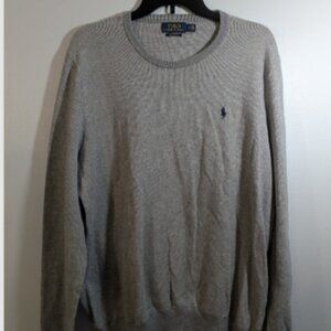 Polo Ralph Lauren Sweatshirt Mens M Pullover Sweatshirt Pony Thermal Gray